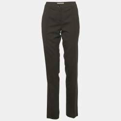 Burberry Black Wool Regular Fit Trousers S