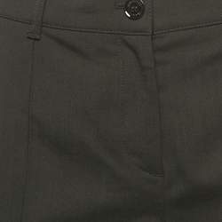 Burberry Black Wool Regular Fit Trousers S