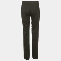 Burberry Black Wool Regular Fit Trousers S