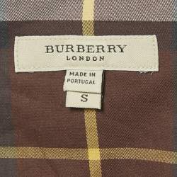 Burberry Brown Checks Cotton Long Sleeve Shirt S