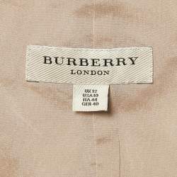 Burberry Beige Chiffon Plisse Short Sleeve Top M