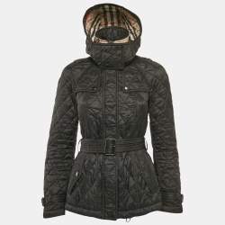 Burberry Black Nylon Quilted Jacket XS