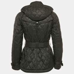 Burberry Black Nylon Quilted Jacket XS