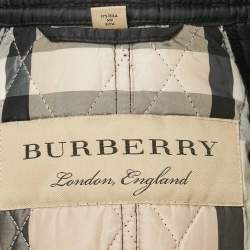 Burberry Black Nylon Quilted Jacket XS