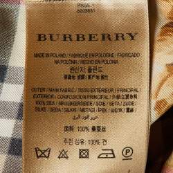 Burberry Beige Printed Nova Check Silk Joggers M