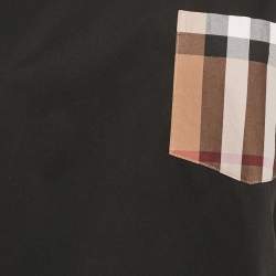 Burberry Black Carrick Checks Jersey T-Shirt S