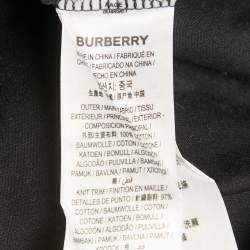 Burberry Black Carrick Checks Jersey T-Shirt S