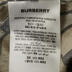 Burberry Beige Monogram Print Silk Trousers XS