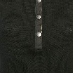 Pre Owned Burberry Black Merino Wool Knit Turtleneck Sweater XS