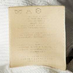 Burberry White Cotton Fringed Button Front Jacket S