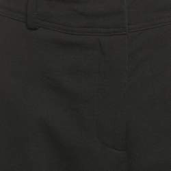 Burberry Black Wool Crepe Flared Trousers M