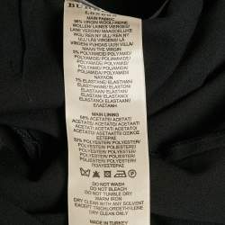 Burberry Black Wool Crepe Flared Trousers M