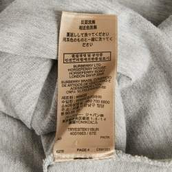Burberry Grey Cotton Pique Polo T-Shirt L