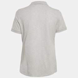 Burberry Grey Cotton Pique Polo T-Shirt L