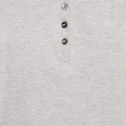 Burberry Grey Cotton Pique Polo T-Shirt L