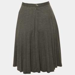 Burberry Black Jersey Flared Mini Skirt S