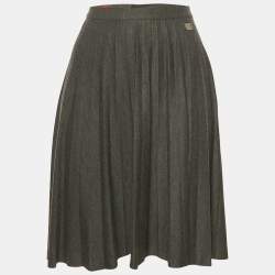 Burberry Black Jersey Flared Mini Skirt S