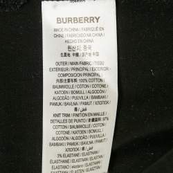 Burberry Black Cotton Nova Check Pocket T-Shirt M