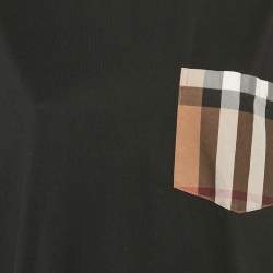 Burberry Black Cotton Nova Check Pocket T-Shirt M