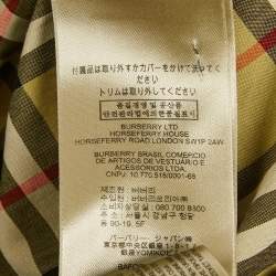 Pre Owned Burberry Green Gabardine Belted Long Coat L