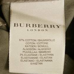 Pre Owned Burberry Green Cotton Sleeveless Mini Dress M