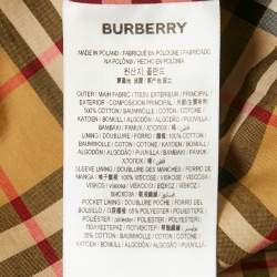 مملوكة مسبقًا Burberry Beige Gabardine Horseferry Print Coat M