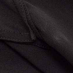 Pre Owned Burberry Black Chiffon Belted Midi Dress S