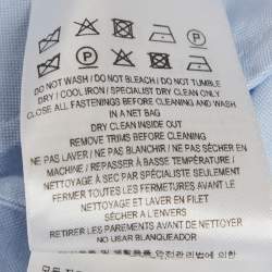 مملوكة مسبقًا Burberry Blue Cotton Belted Short Shirt Dress S