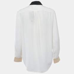 Pre Owned Burberry Natural White Button Front Annette Shirt S