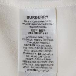 Pre Owned Burberry Natural White Button Front Annette Shirt S