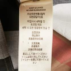 Burberry Beige Checked Cotton Half Placket Tunic M