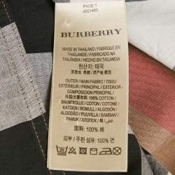 Burberry Beige Checked Cotton Half Placket Tunic M