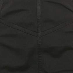 Pre Owned Burberry Black Mesh Trim Jersey Pencil Skirt M