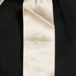 Pre Owned Burberry Black Mesh Trim Jersey Pencil Skirt M