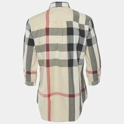 Burberry Brit Beige Checks Cotton Tunic S