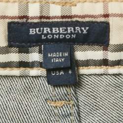 Pre Owned Burberry Navy Blue Denim Flared Jeans M Waist 29"