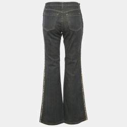 Pre Owned Burberry Navy Blue Denim Flared Jeans M Waist 29"
