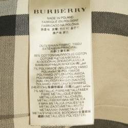 Pre Owned Burberry Beige/Gold Lurex Cotton Double Breasted Trench Coat S