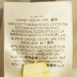 Pre Owned Burberry Beige/Gold Lurex Cotton Double Breasted Trench Coat S