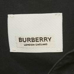 Pre Owned Burberry Navy Blue Cotton Belted Mini Dress M