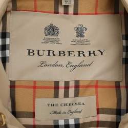 مملوكة مسبقًا Burberry Beige Cotton Trench Coat L