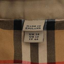 مملوكة مسبقًا Burberry Beige Cotton Trench Coat L