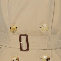 مملوكة مسبقًا Burberry Beige Cotton Trench Coat L