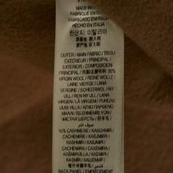 Pre Owned Burberry Beige Wool & Printed Quilted Silk Poncho ONE SIZE