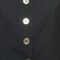 Pre Owned Burberry Navy Blue Cotton Button Front Jacket M