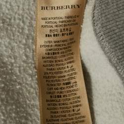 مملوكة مسبقًا جاكيت بربري قطني رمادي بغطاء للرأس وسحاب بحجم صغير