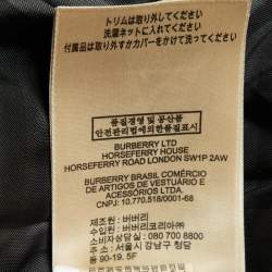 Pre Owned جاكيت بربري بنفسجي نايلون مبطن بطانية كبيرة