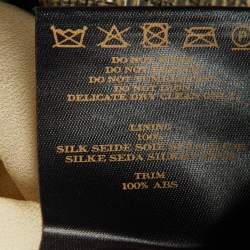 Pre Owned Burberry Metallic Studded Cotton Lurex V-Neck Mini Dress S