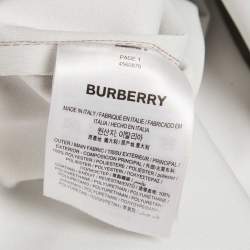 Pre Owned Burberry Beige Synthetic Split Hem Pencil Skirt S