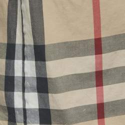 Pre Owned Burberry Beige Checks Cotton Shirt S